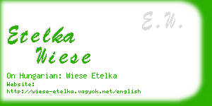 etelka wiese business card